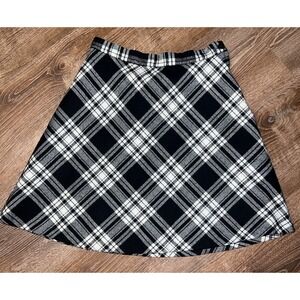 Vintage Compagnie Internationale EXPRESS Plaid Skirt Size 8 A Line  Lined  Italy
